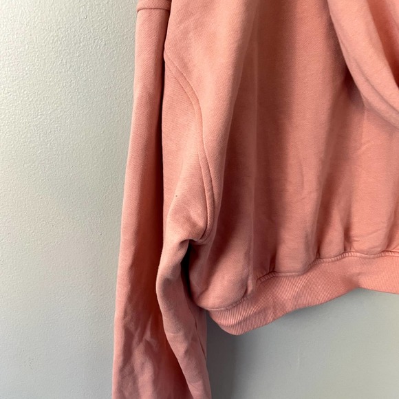 FOR LOVE & LEMONS Josie Cropped Sweatshirt in Coral Pink EUC SZ XL - Picture 13 of 16
